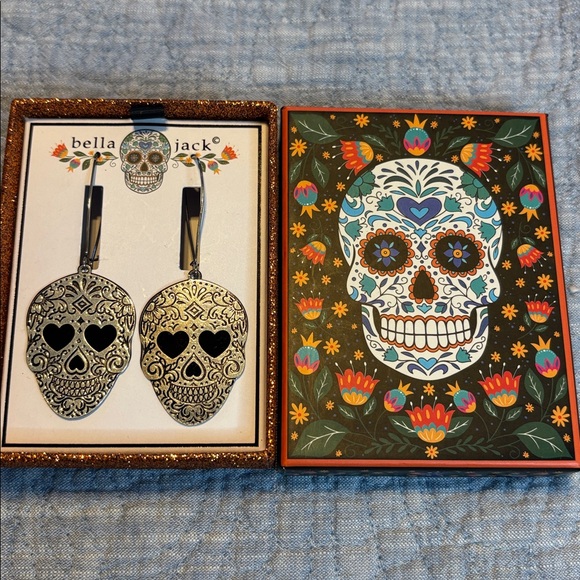Bella Jack Jewelry - Bella Jack Dia De Los Muertos Skull Earrings